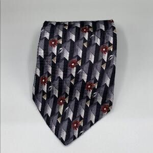 Oscar de la Renta 100% silk patterned neck tie